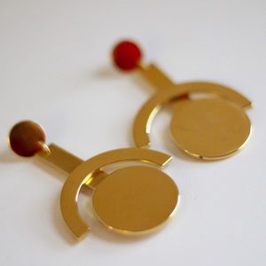 Lele Sadoughi Gold Metal Earrings